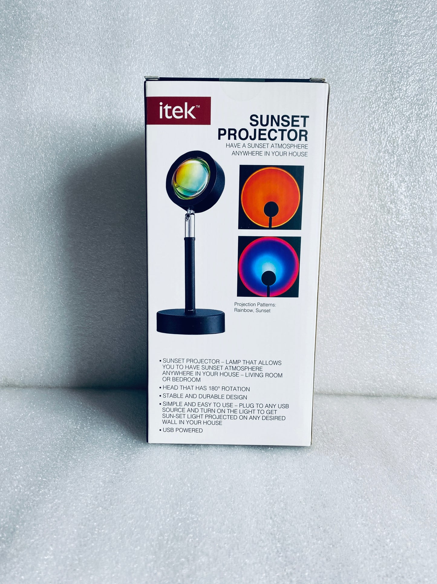 Lot Of 2 - New itek Sunset Projector 180 Degree Rotation Rainbow And Sunset