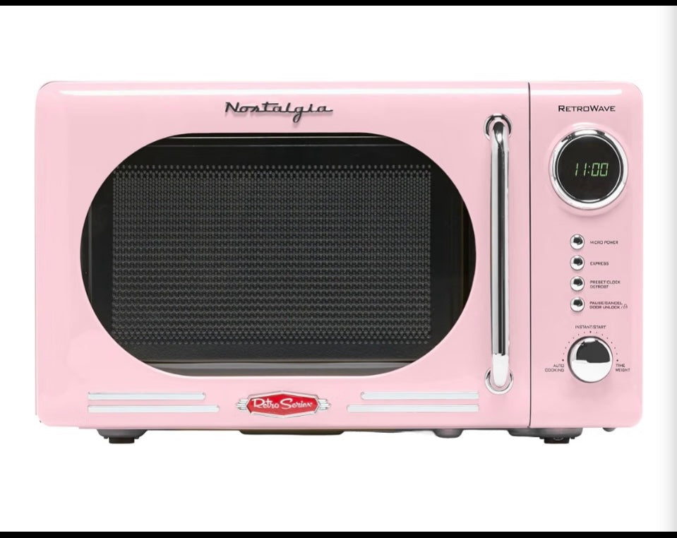 New Other Nostalgia 0.7 Cu. Ft. Retro Microwave, Pink