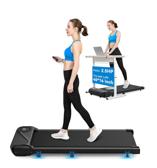 New THERUN Walking Pad Treadmill W/ 2.5HP, 265lbs Capacity, LED Display & Remote