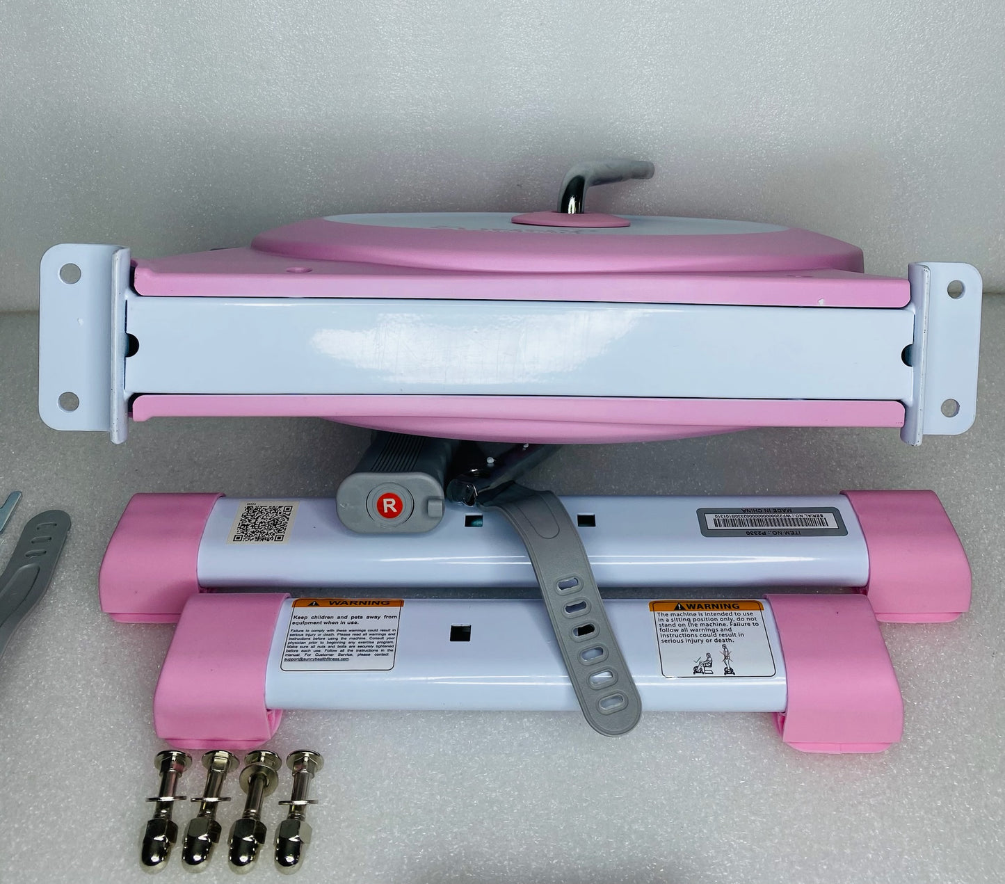 New Other Sunny Health & Fitness Under Desk Smart Mini Exercise Bike, Pink/White