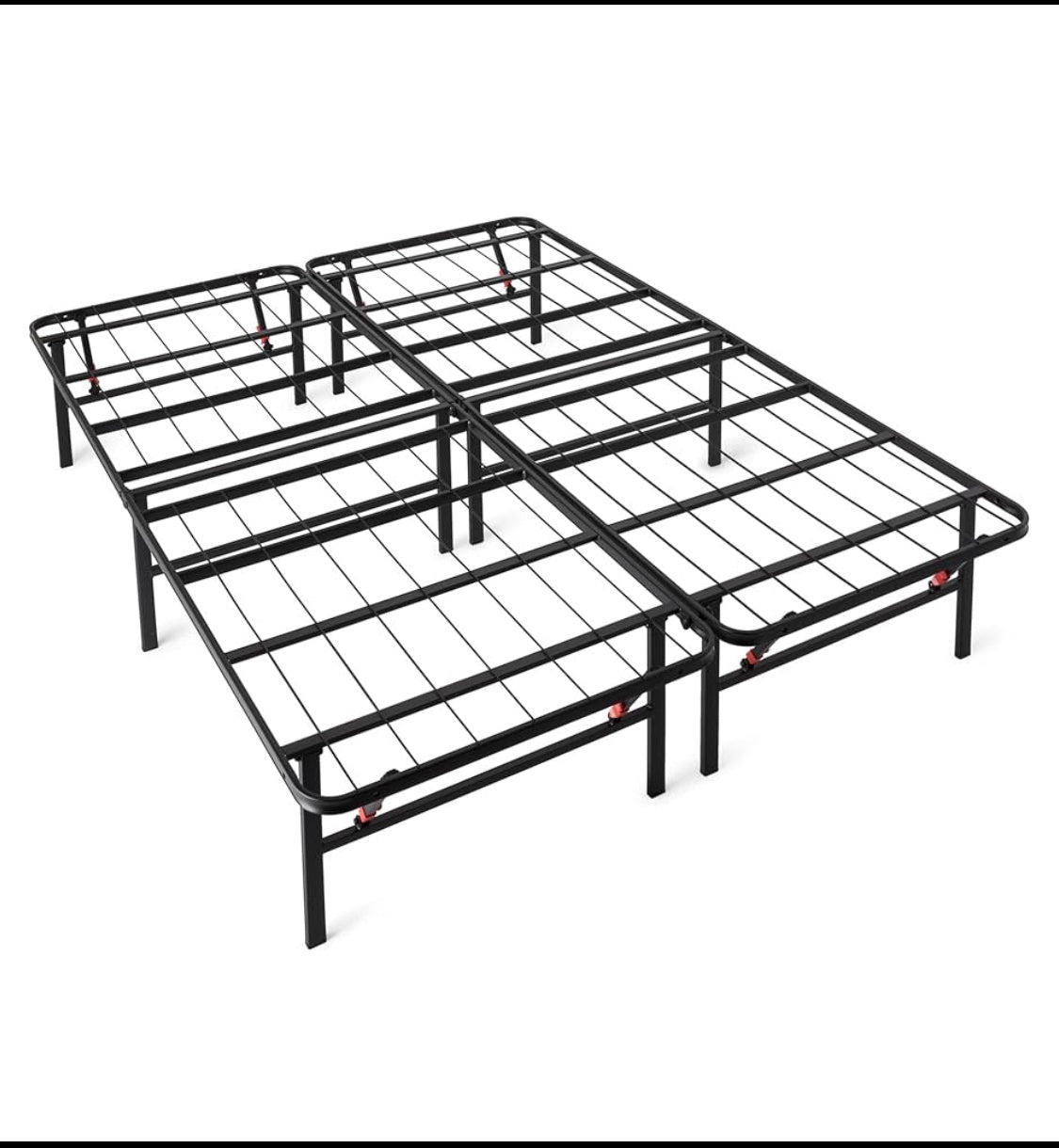 New Other Amazon Basics 14” Queen Size High Foldable Metal Platform Bed, Black