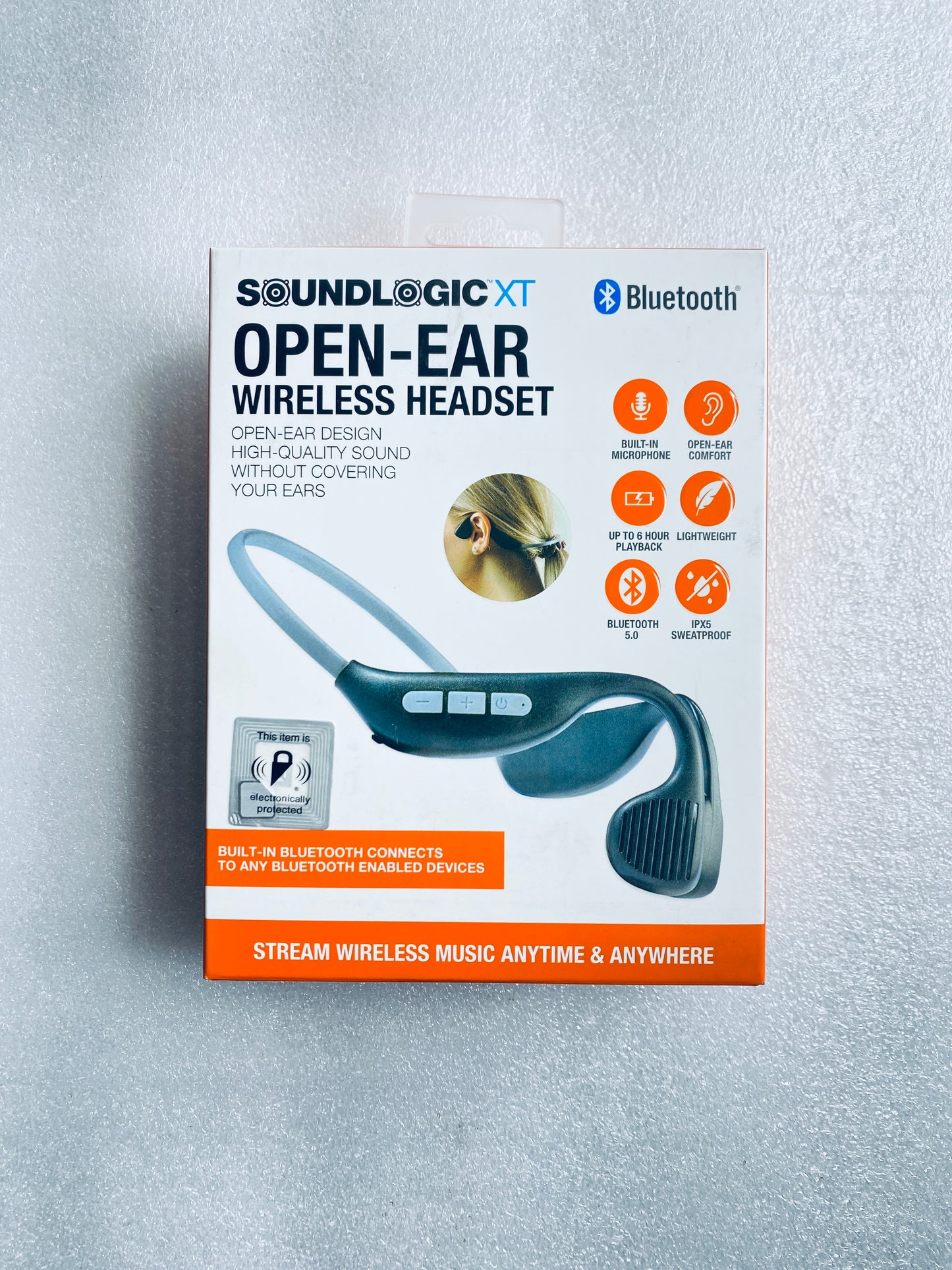 New SoundLogic XT Open Ear Wireless Bluetooth Headset With Built-In Microphone