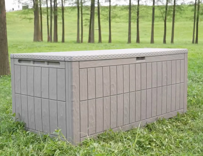 New Other YITAHOME 200 Gallon Waterproof Resin Storage Box/3-Person Bench, Grey