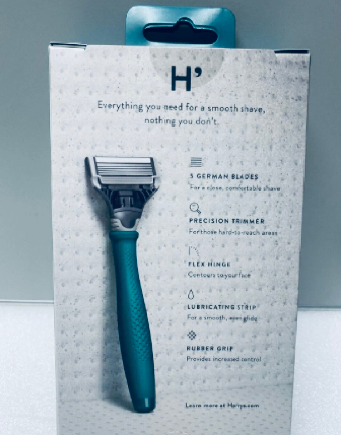 new - HARRY'S TROPICAL GREEN Razor Handle + 2 / 5-Blade Cartridges