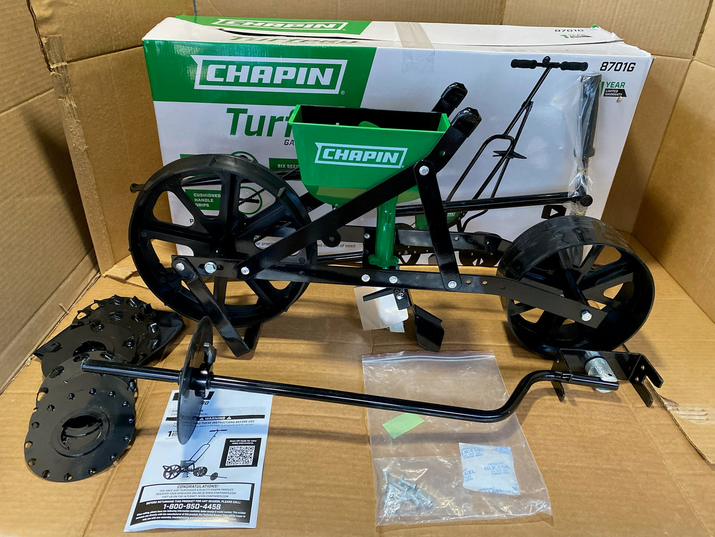 New Other Chapin Garden Push Steel Frame Seeder Planter With 6 Seed Plates