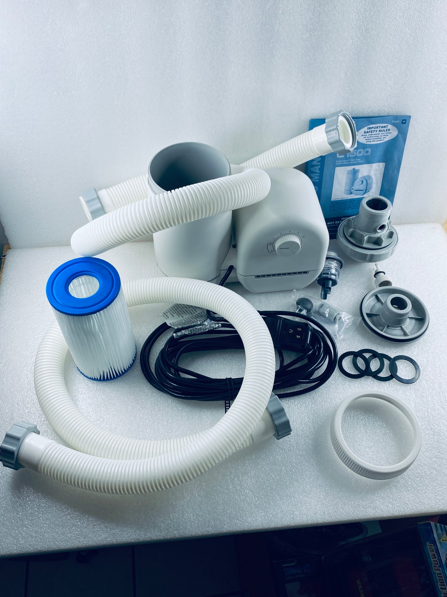 New Other INTEX Krystal Clear 1,500 GPH Cartridge Filter Pump, Above Ground Pool