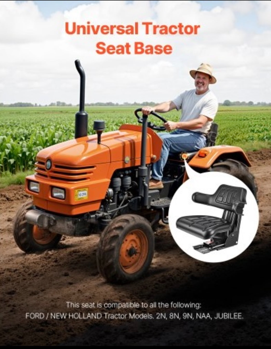 New Other VEVOR Universal Adjustable Forklift/Tractor Seat With Micro Switch