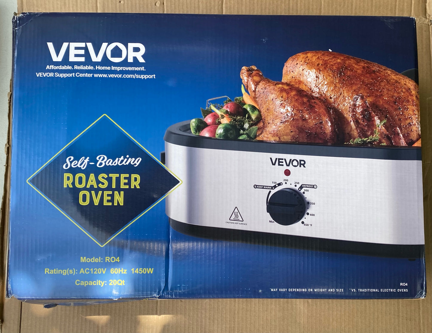 New Other VEVOR 20Qt Self-Basting Electric Roaster Oven, Silver
