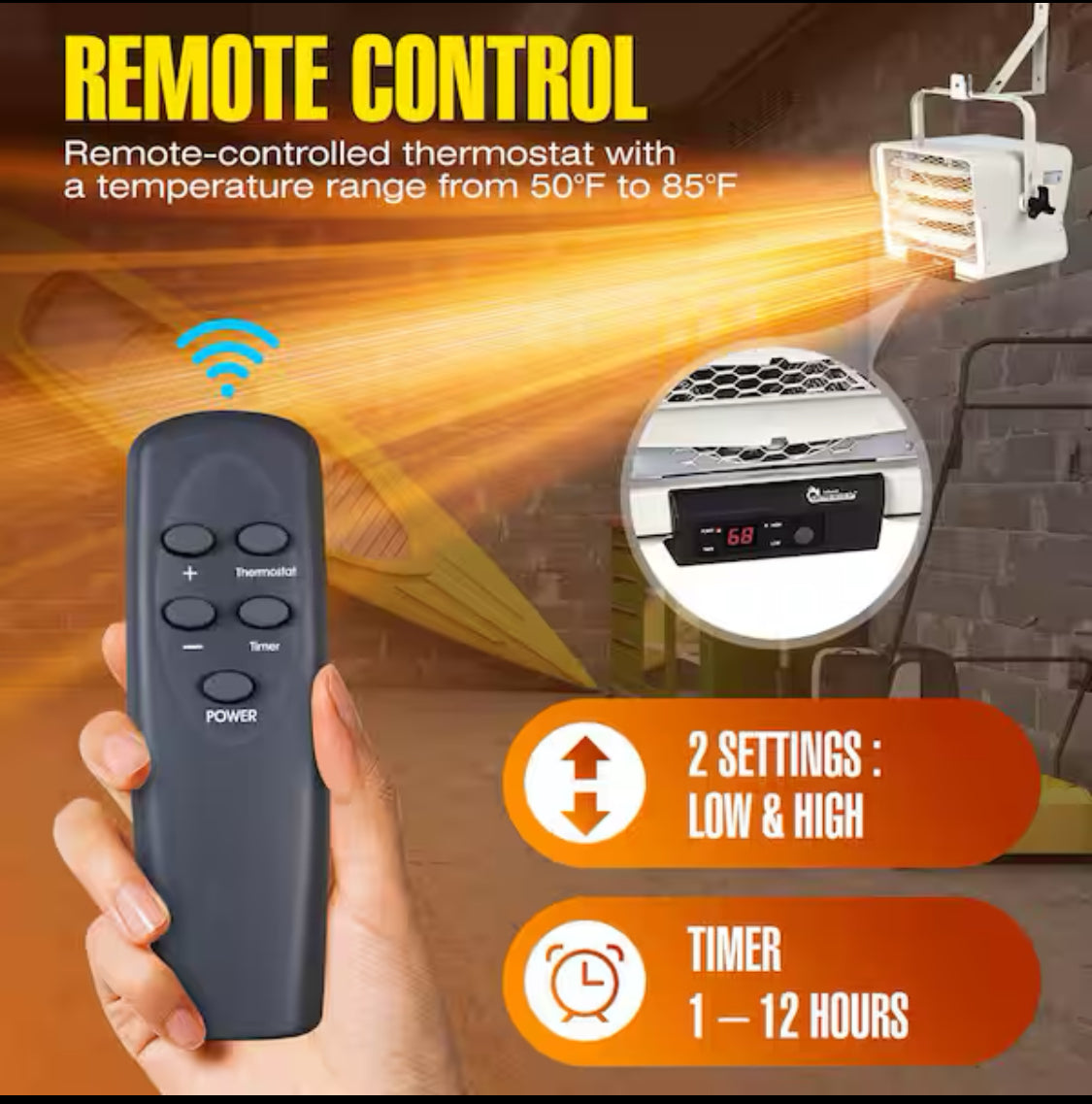 New Other - DR. Infrared Heater 7500W 240V Wall/Ceiling Mount Heater With Remote