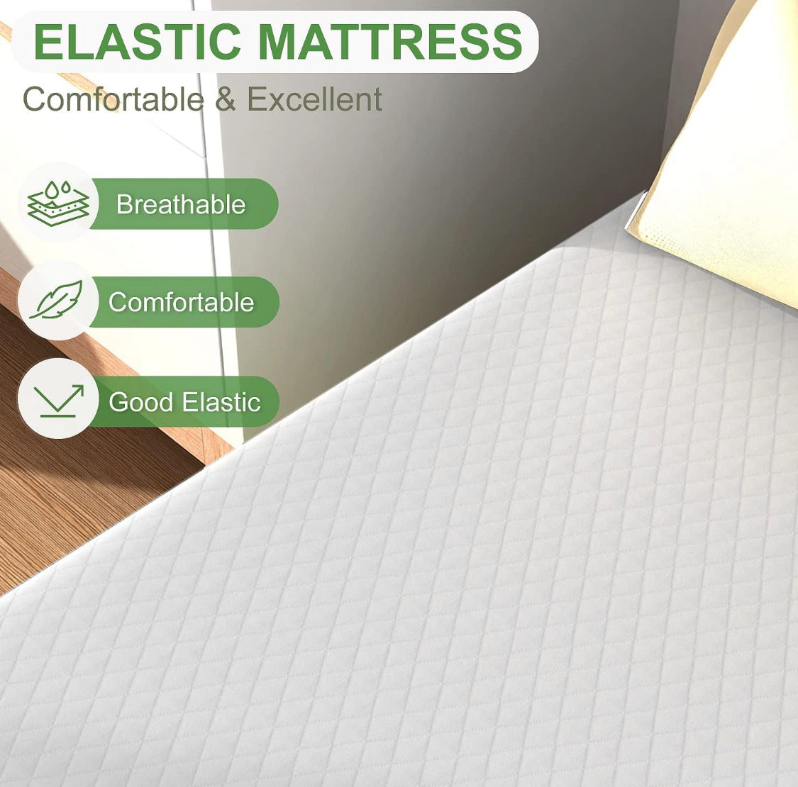 New Open Box FDW 5” Twin Medium Firm Gel Memory Foam Mattress, White