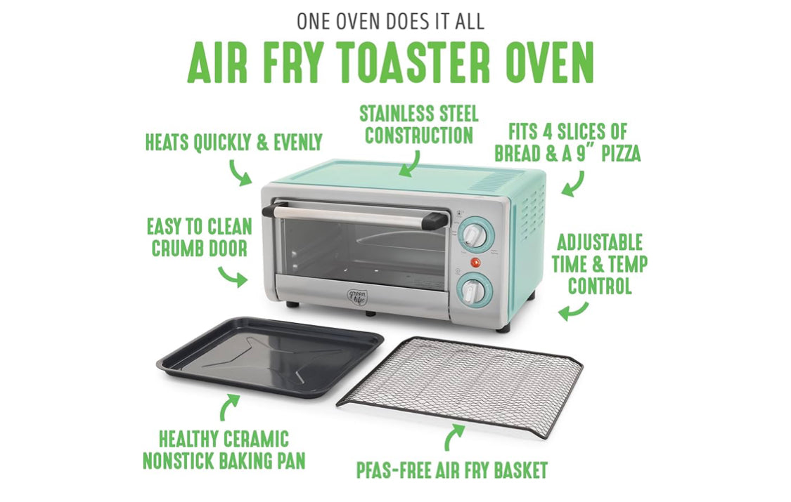 New Other GreenLife Countertop Toaster Oven Air Fryer Stainless Steel - (READ)