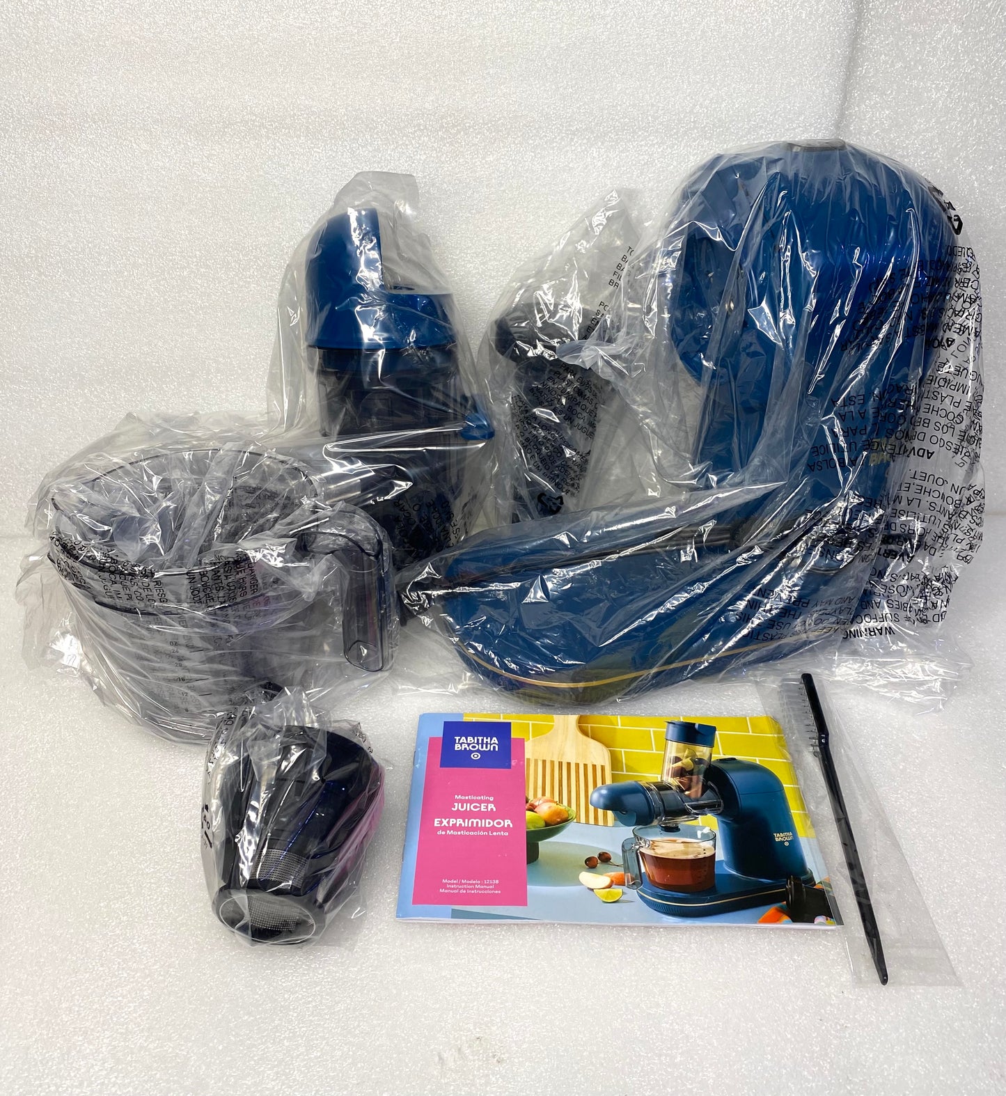 new Other - Tabitha Brown Electric Masticating Juicer, Dark Teal Blue