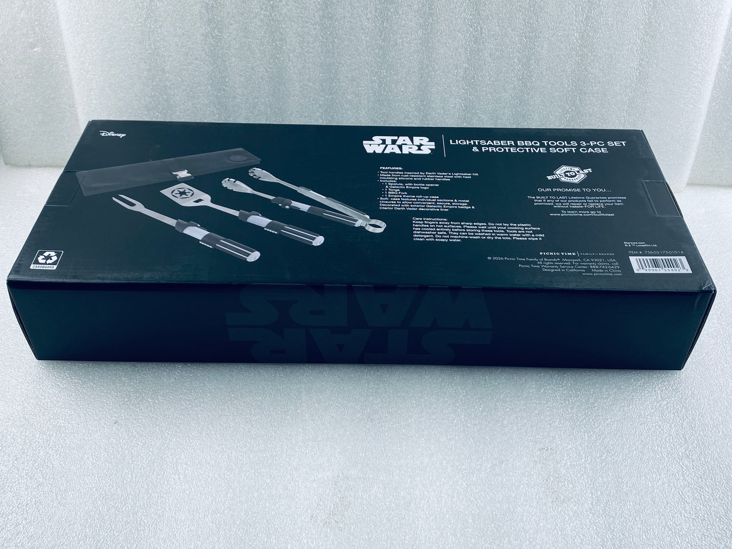 Set Of 3 - New Picnic TIME Star Wars Darth Vader BBQ Grill Tool Set With Case