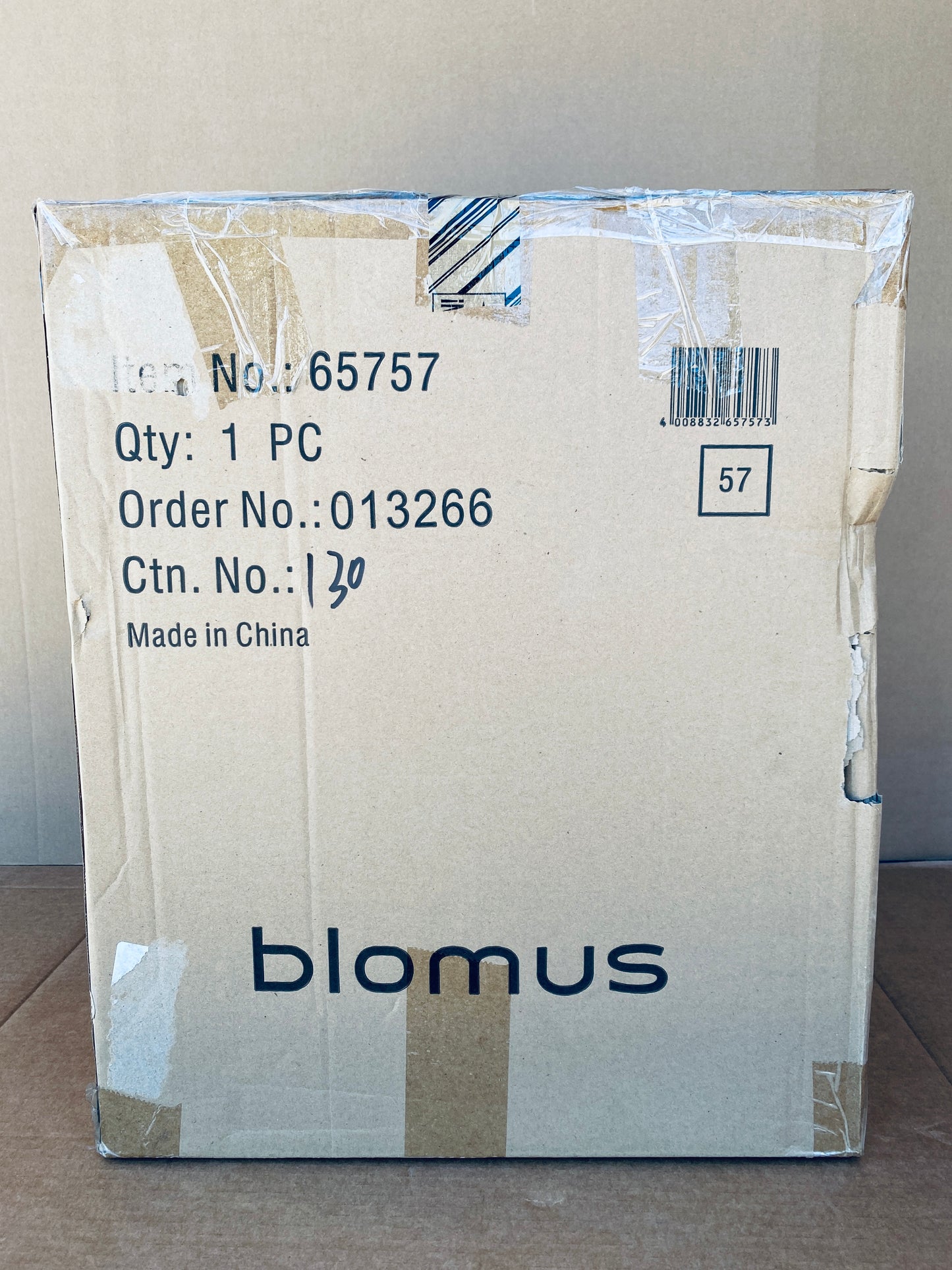 New - Blomus 18” W x 21” H 65757 Nidea Iron Lantern, Matte Black Textured