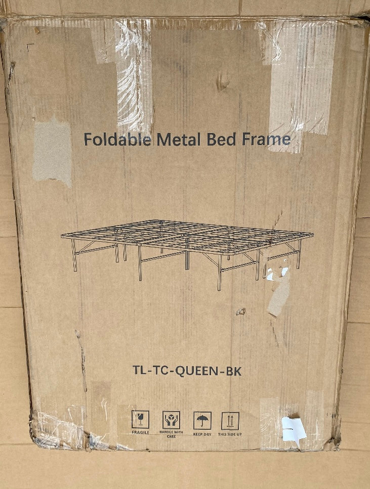 New Other Amazon Basics 14” Queen Size High Foldable Metal Platform Bed, Black