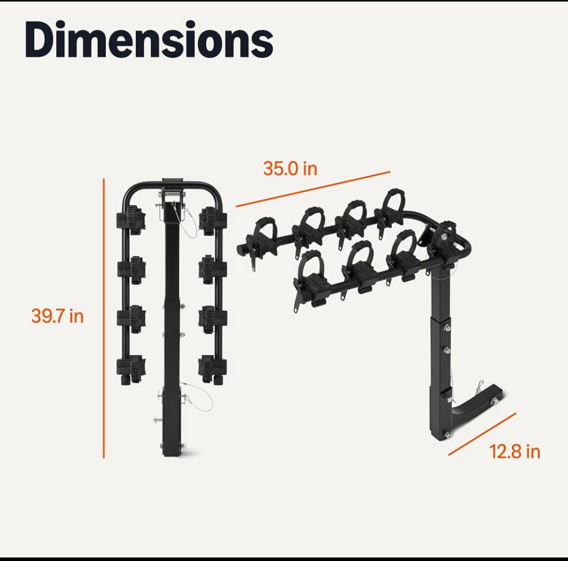 New Other Amazon Basics 4-Bike Hitch Rack With 2" Hitch For Car, SUV & Truck