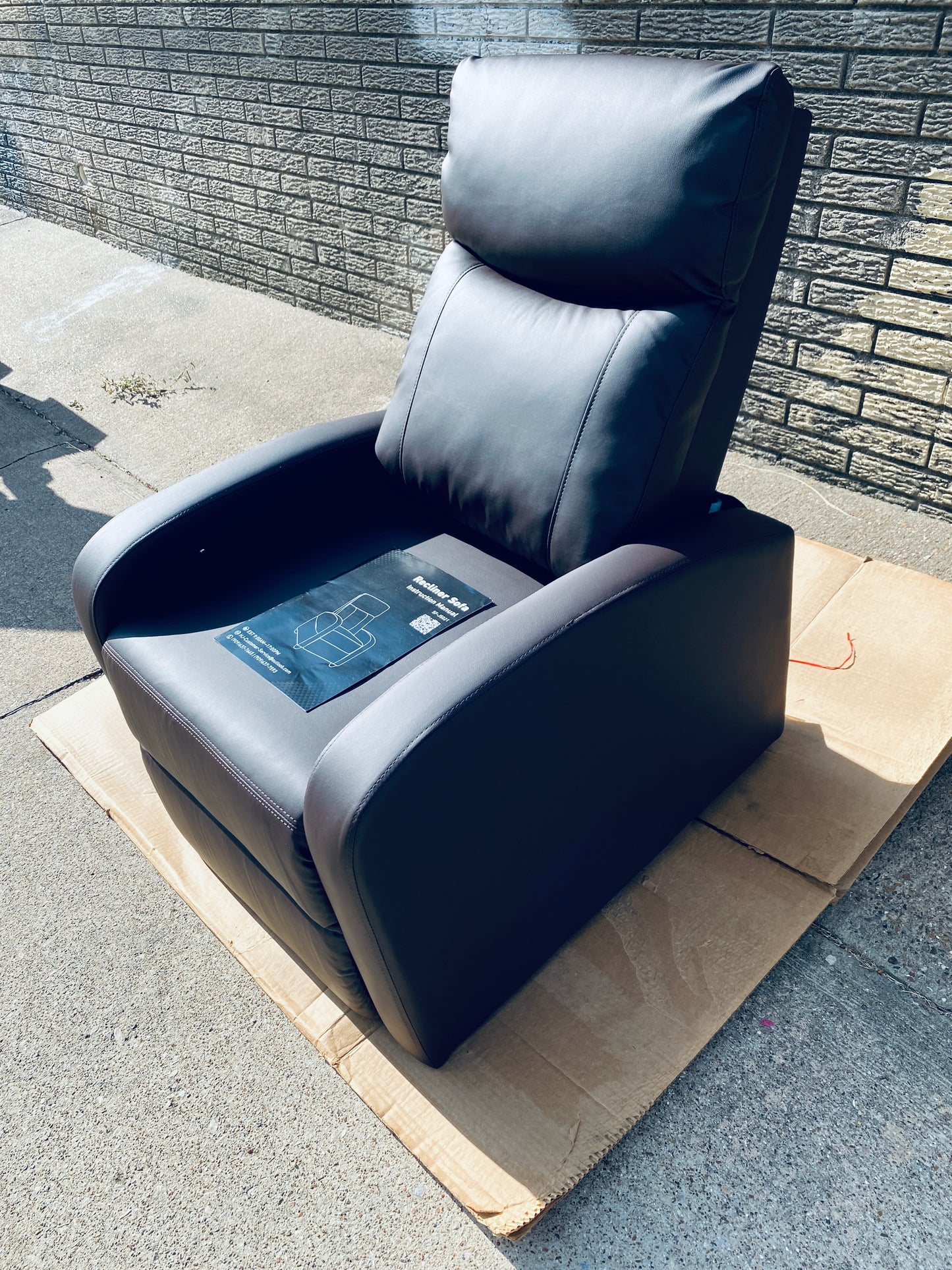New Other SweetCrispy Home Theater Reclining Chair With Lumbar Support, Brown