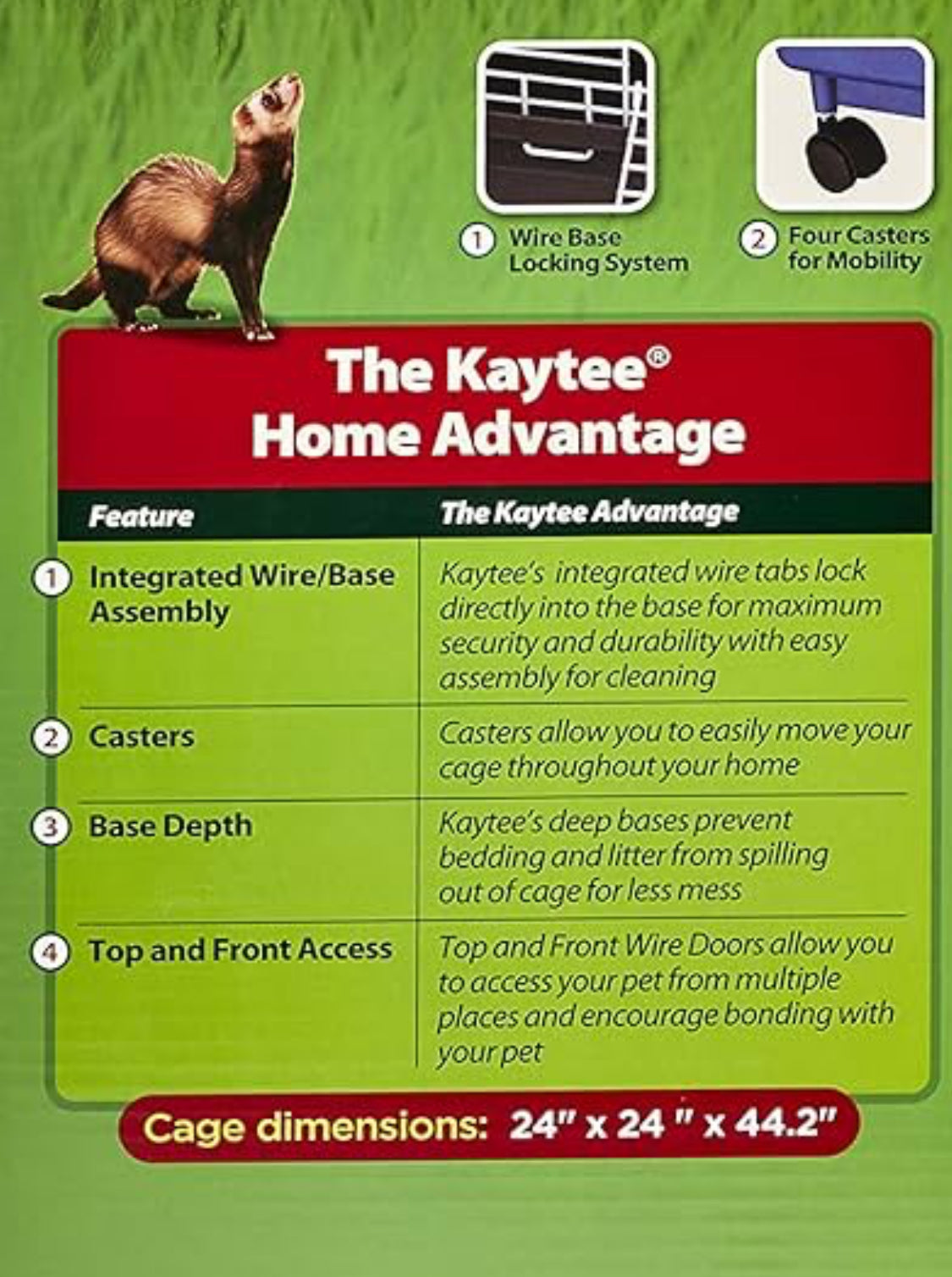 New Kaytee My First Home Multi-Level Habitat With Casters For Pet Ferrets