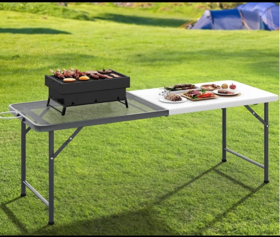 YITAHOME 2-In-1 Metal & Plastic Folding Table For Outside Grilling - (READ)
