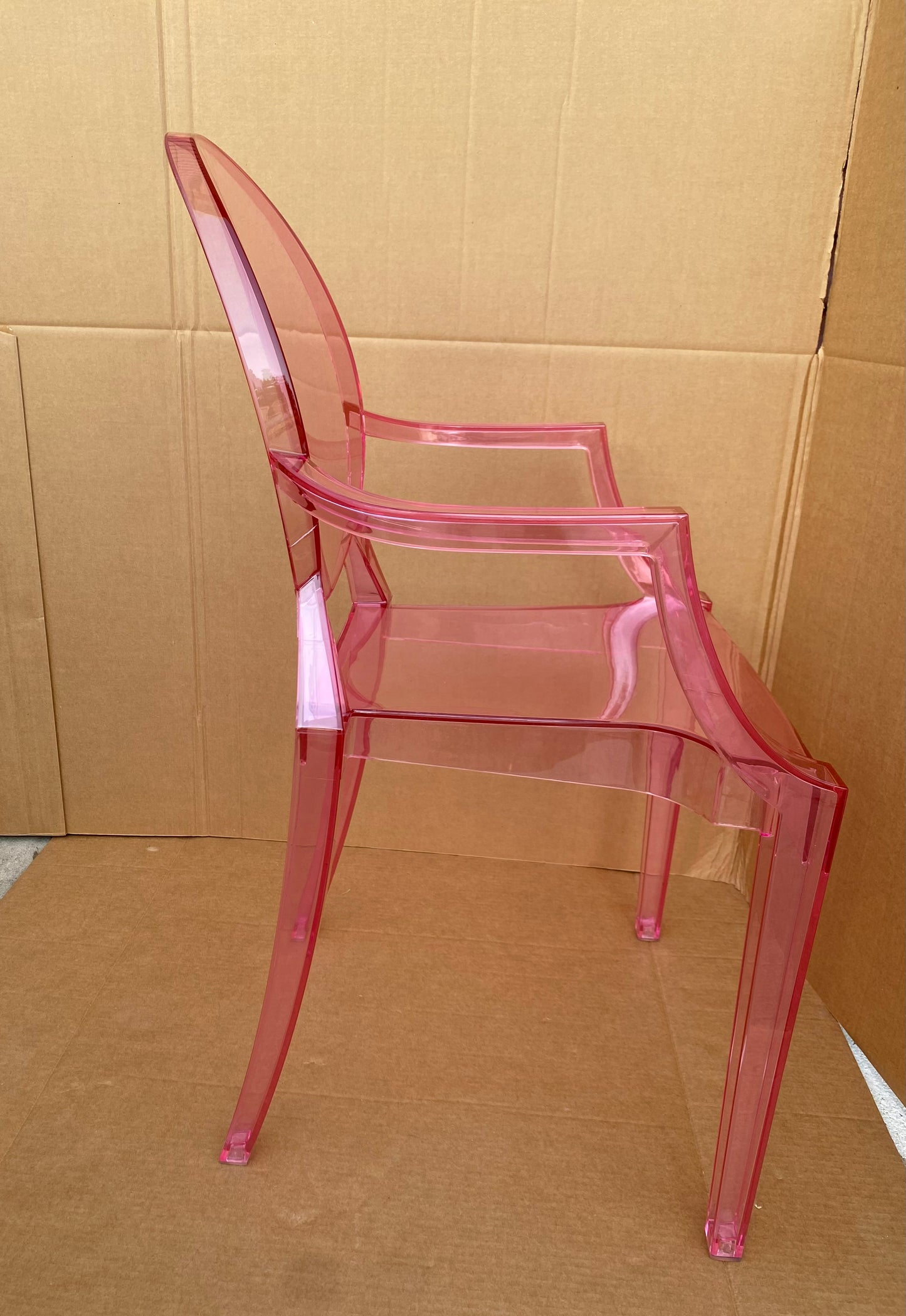 New Other Modway 36” Casper Pink Plastic Dining Arm Rest Chair With Gloss Finish