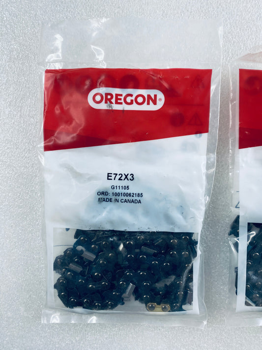 Lot Of 3-New Other Oregon Chainsaw Chain For 20" Bar, 72 Drive Links, 3/8" Pitch