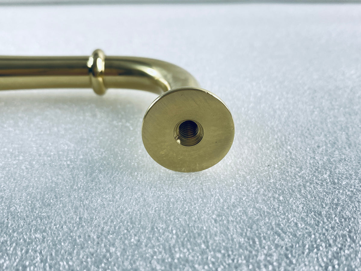 New Open Box Alno Charlie’s Collection 12" Contemporary Pull, Polished Brass