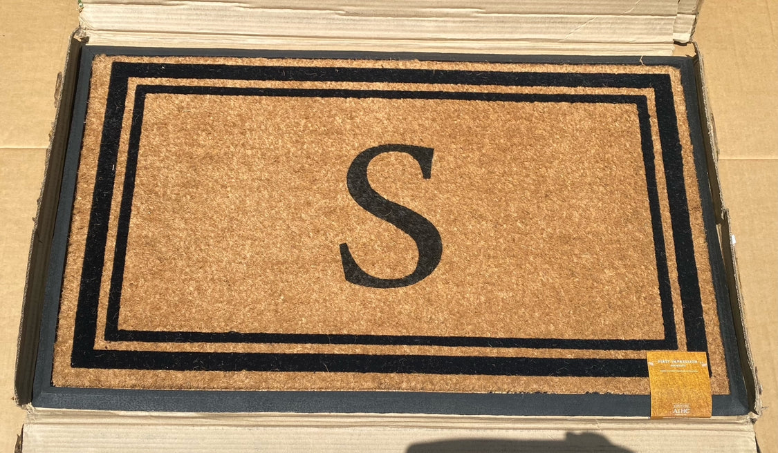 New Other A1HC 30”x48” Coir Double Border Monogrammed Outdoor Non-Slip Door Mat