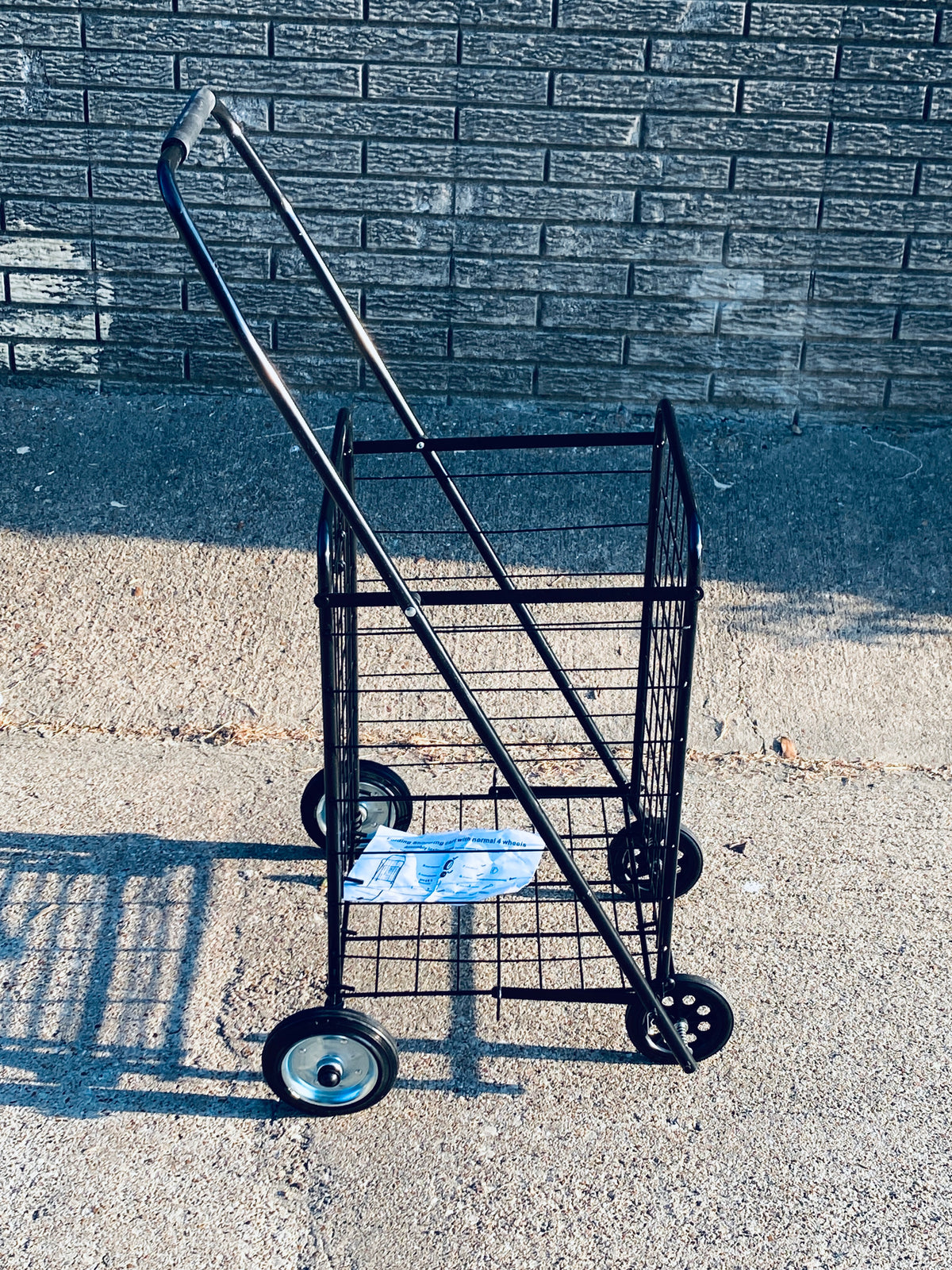 New Other Elevon Foldable Shopping Utility Cart With Rolling Wheels, Black
