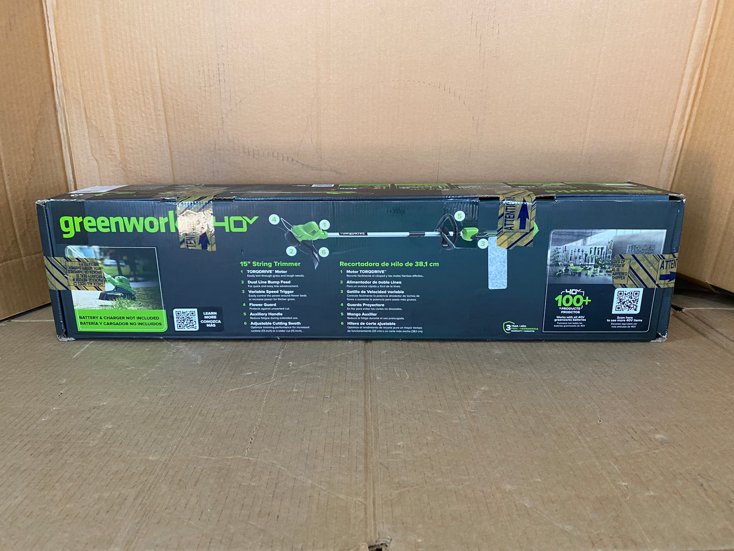 New Other Greenworks 40V 15-Inch Torqdrive String Trimmer, Tool Only