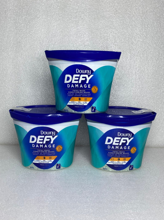 Lot Of 3 - New Downy Defy Damage Total Wash Conditioning Beads, 18.10 oz each