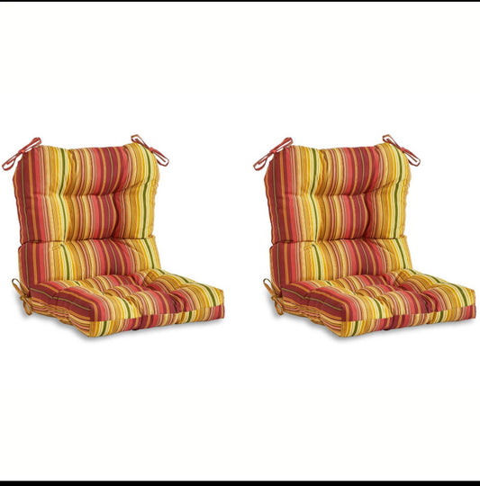 Set Of 2 - New Open Box Greendale Home Fashions Outdoor Seat/Back Chair Cushions
