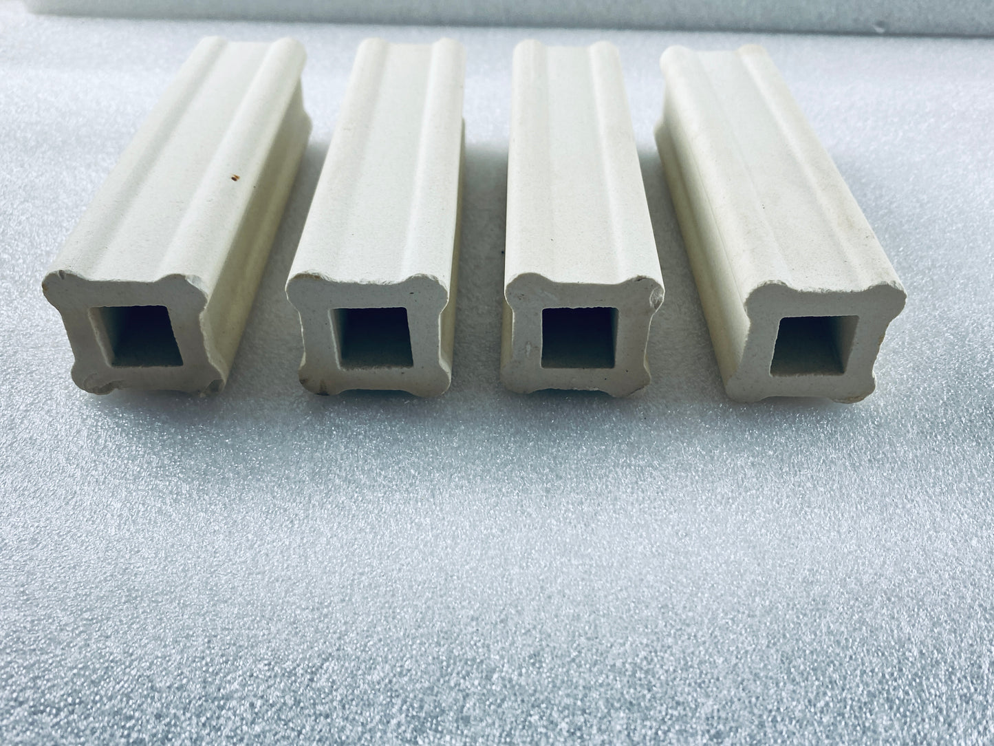 Lot Of 4 - Kiln Approx. 6" Tall x 1.5" Wide Squared End Posts
