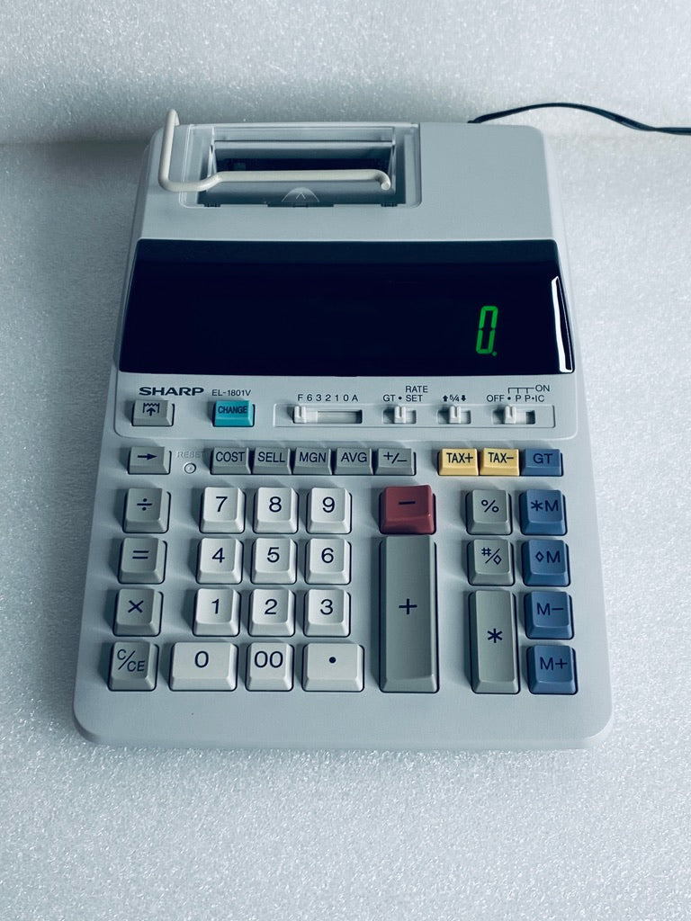 new Other - Sharp EL-1801V 12-Digit 2-Color Printing Calculator