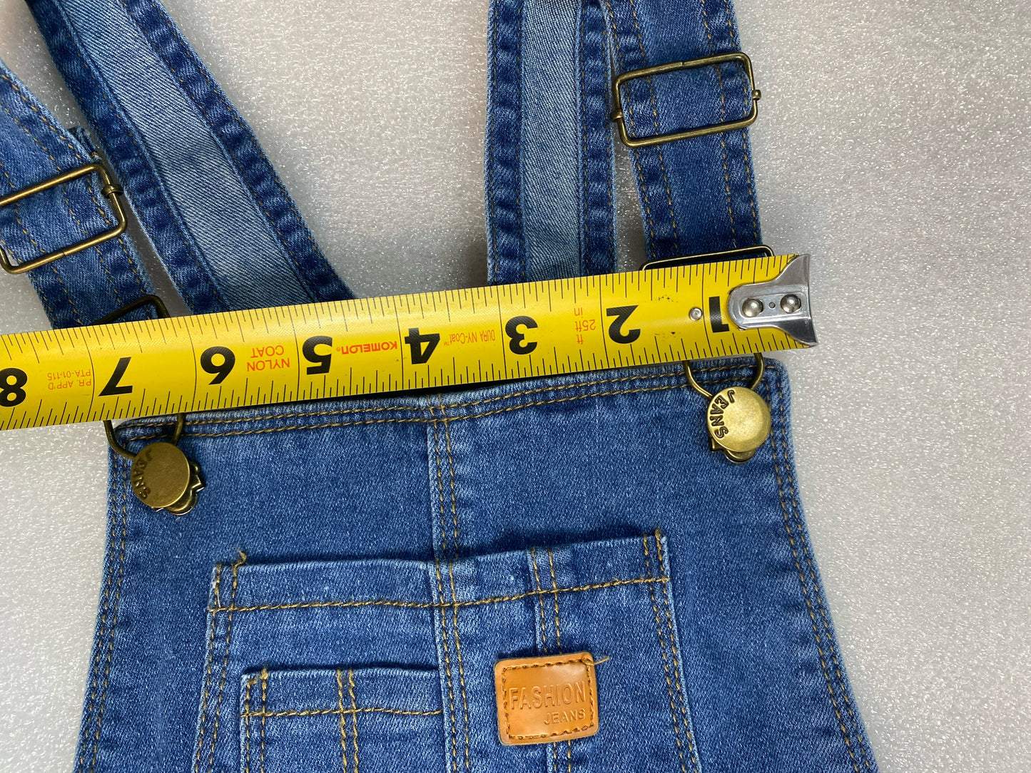New Kidscool Space Size 5-6 Child Denim Slim Pants Jeans Overalls, Light Blue