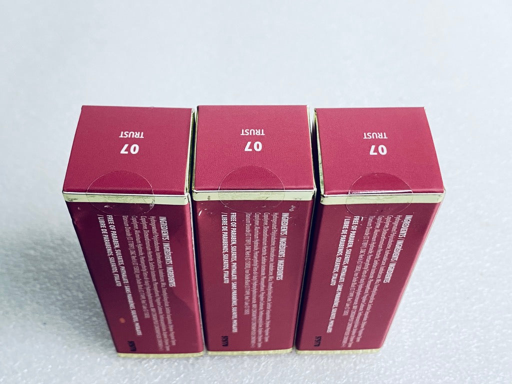 Lot Of 3-New Moira Love Steady Liquid Blush Radiant Finish 07 Trust 0.17 oz Each