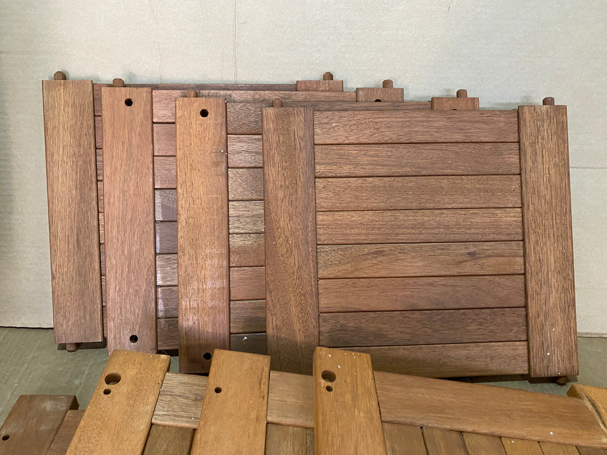 Set Of 2 - New Open Box Furinno Tioman Hardwood Flower Boxes, Natural
