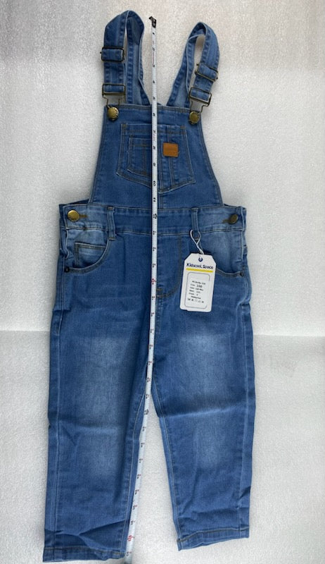 New Kidscool Space Size 3T Overall Denim, Light Blue