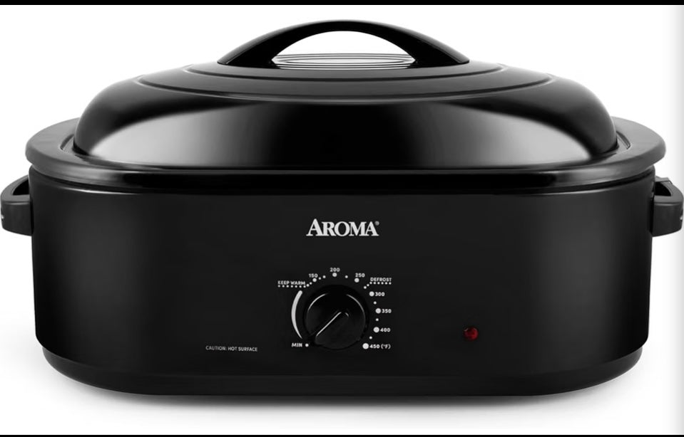 New Other Aroma Large 18-Quart Roaster Oven, Black