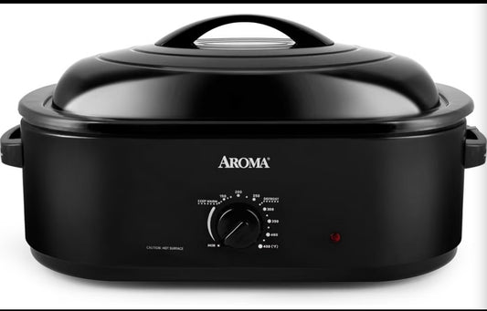 New Other Aroma Large 18-Quart Roaster Oven, Black
