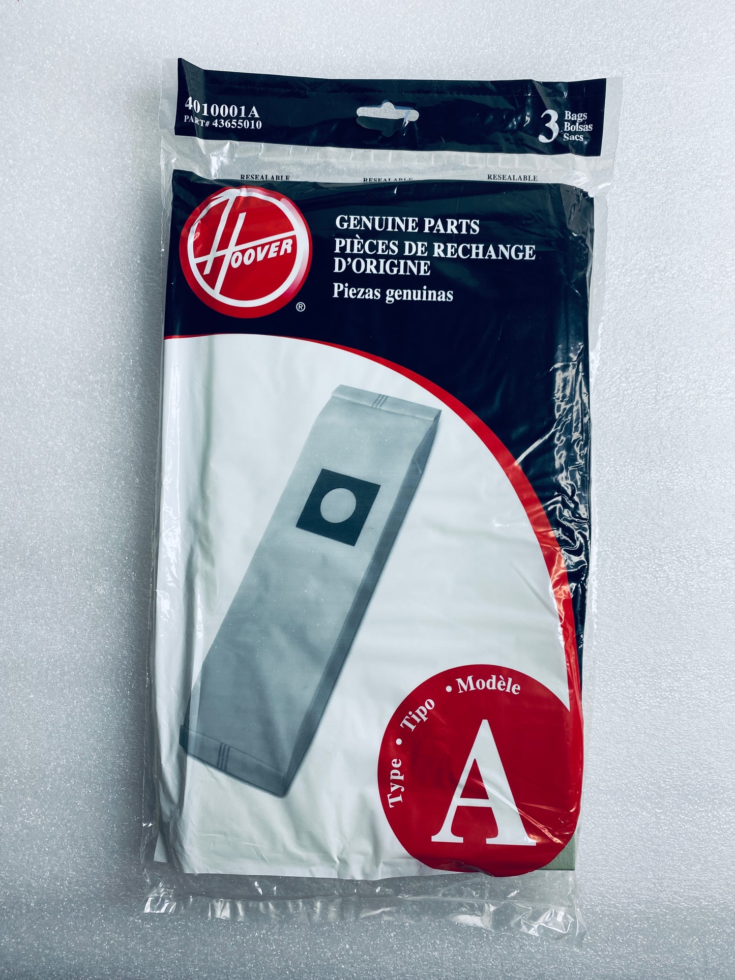 Set Of 9 New Hoover Type A "Genuine Parts" Vacuum Cleaner Bags 4010001A/43655010
