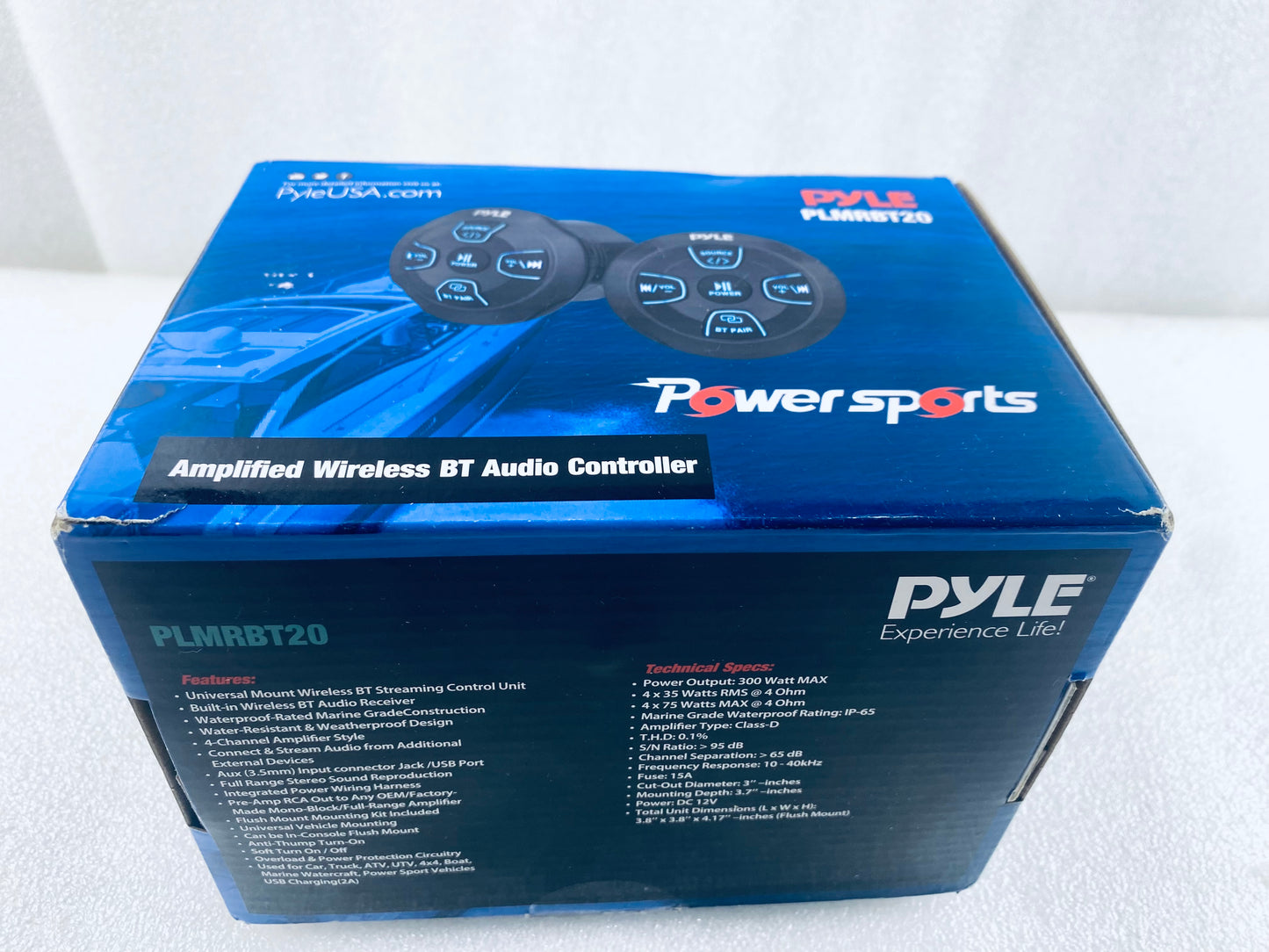 New Open Box Pyle Power Sports Amplified 300W Wireless Bluetooth Audio Control