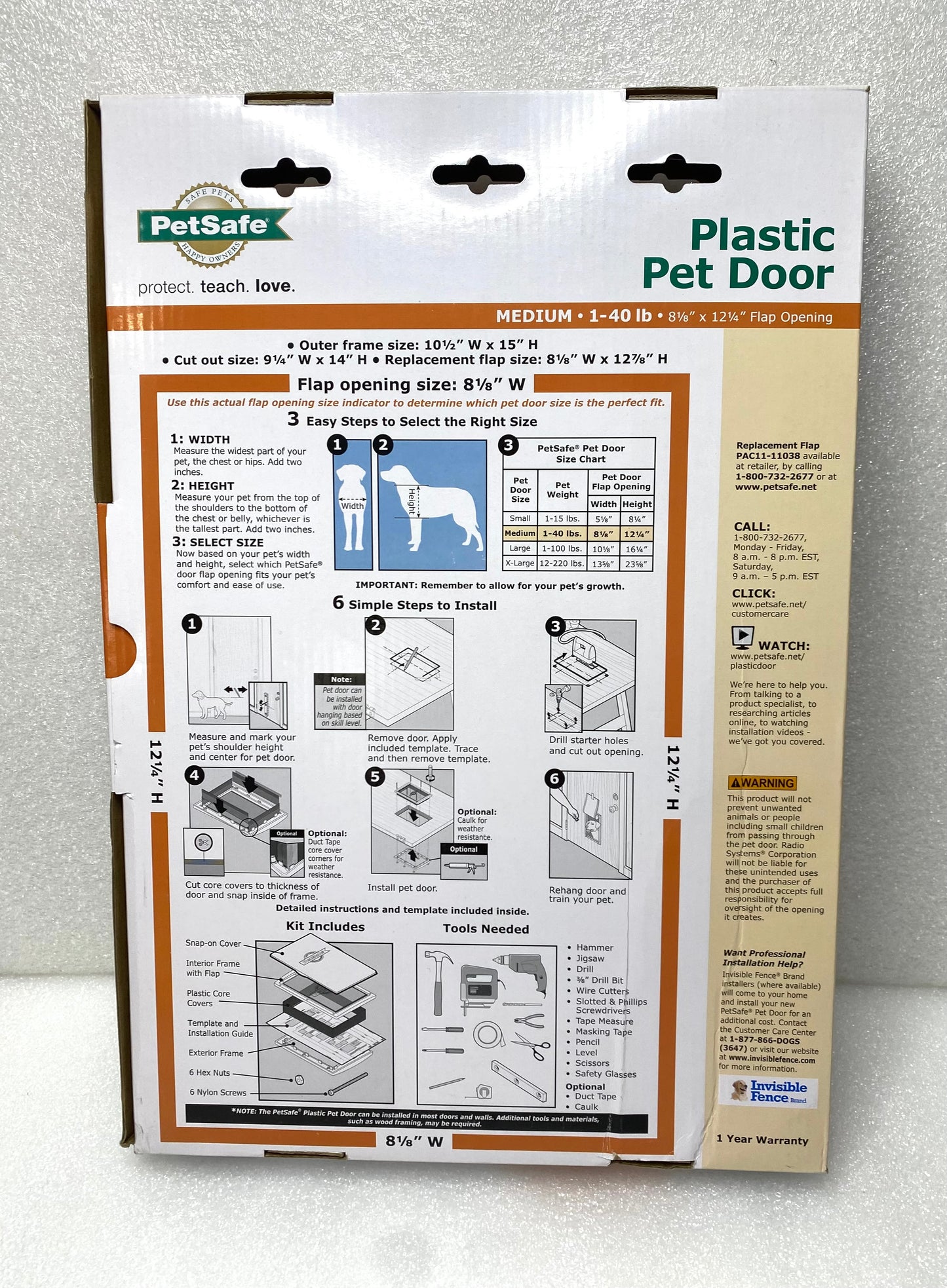 new Other - PetSafe Plastic Pet Door For Medium Dogs Weighing Up to 40 lb – READ