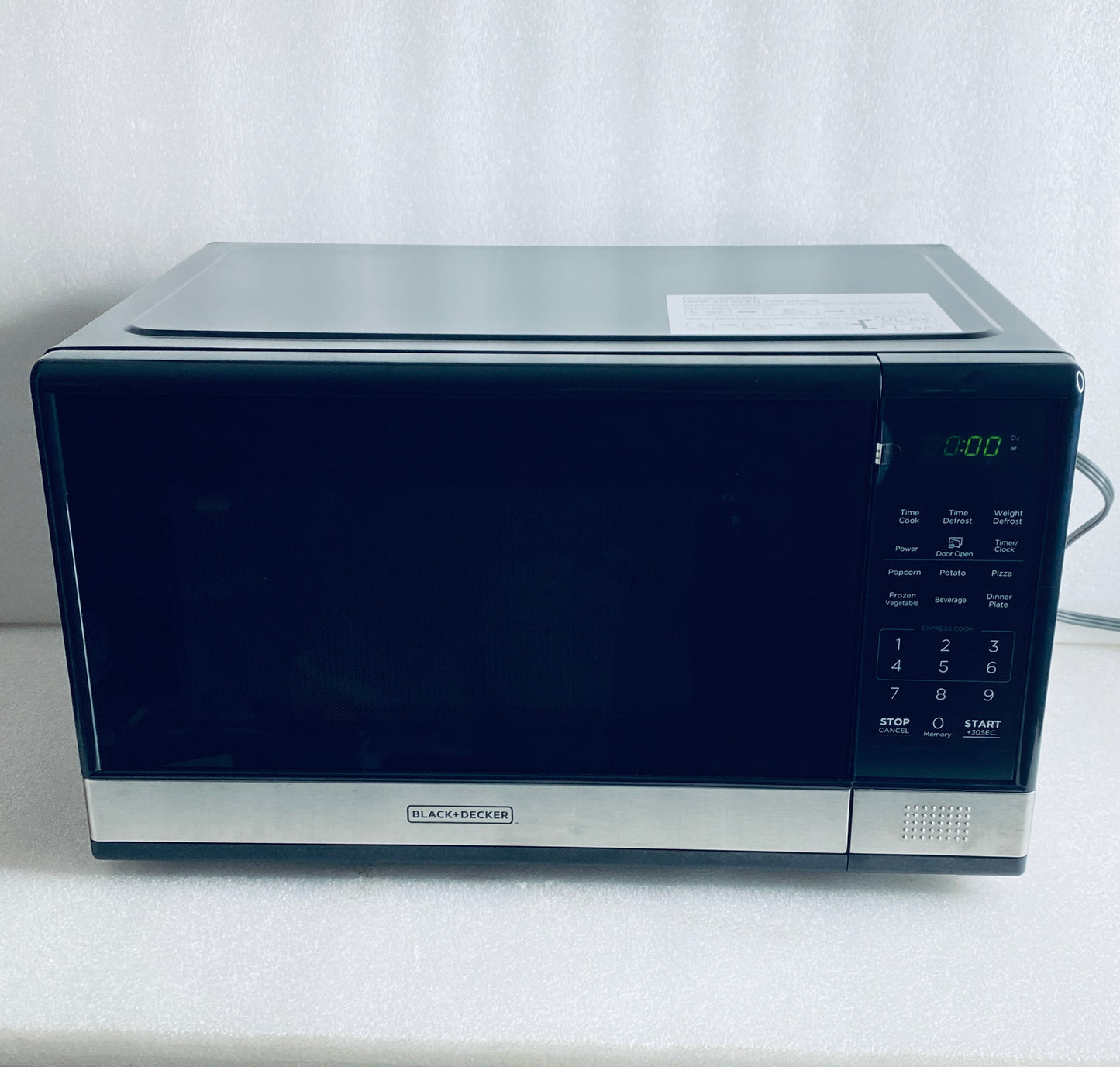 New Other BLACK+DECKER Digital Microwave Oven, 1.1cu.ft, Black & Stainless Steel