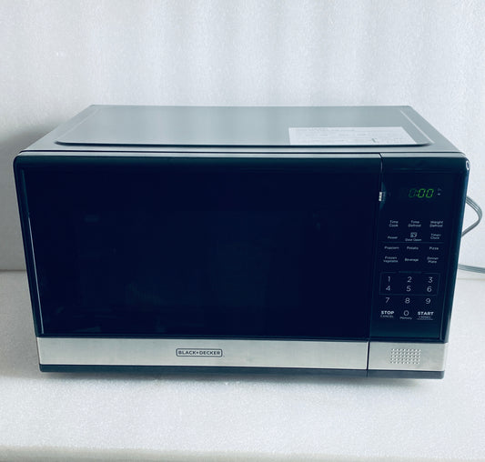 New Other BLACK+DECKER Digital Microwave Oven, 1.1cu.ft, Black & Stainless Steel