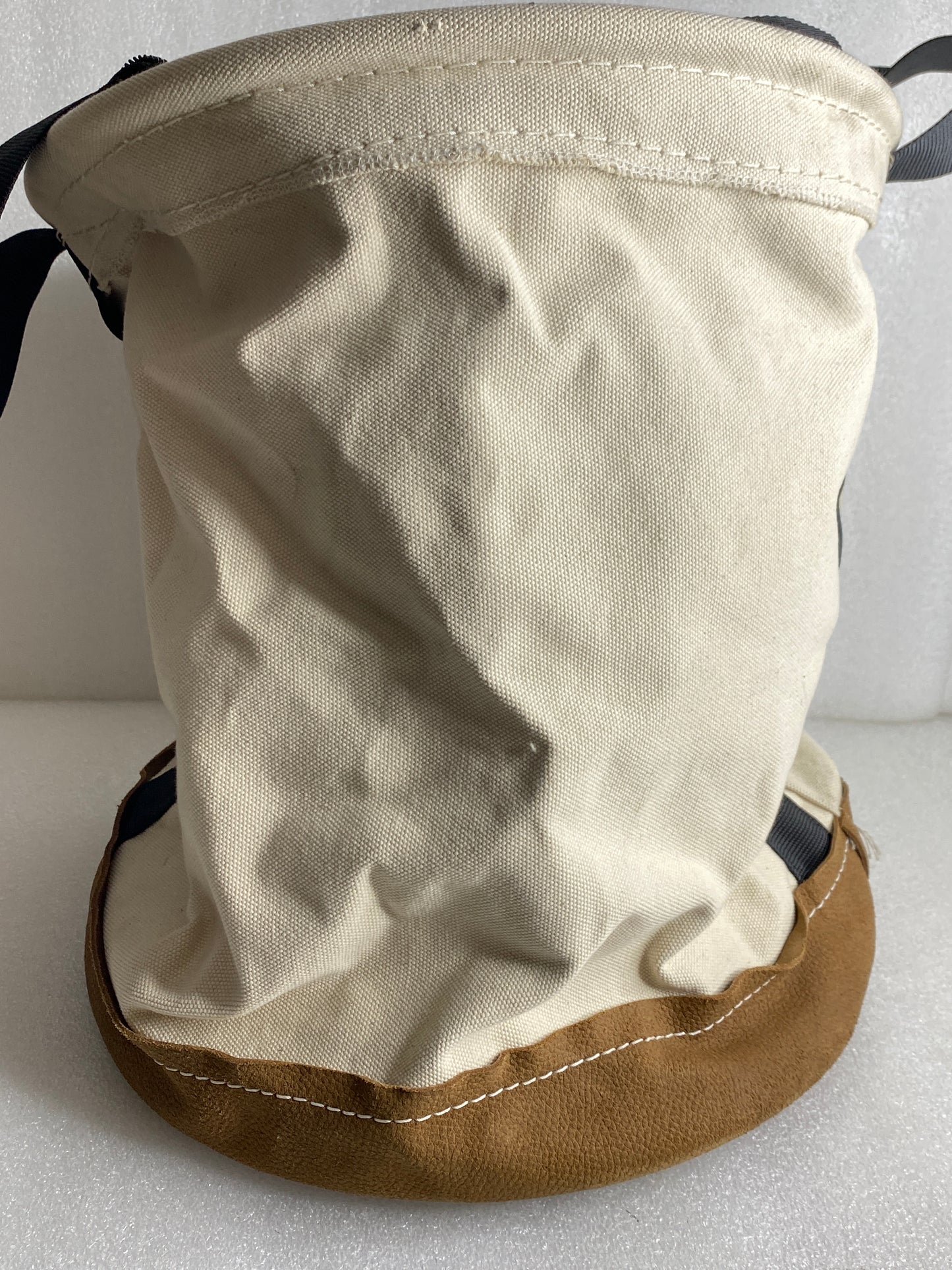 Klein Tools 17" H/14” W 150lb. Canvas Bucket With Zip-Close Top & Leather Bottom