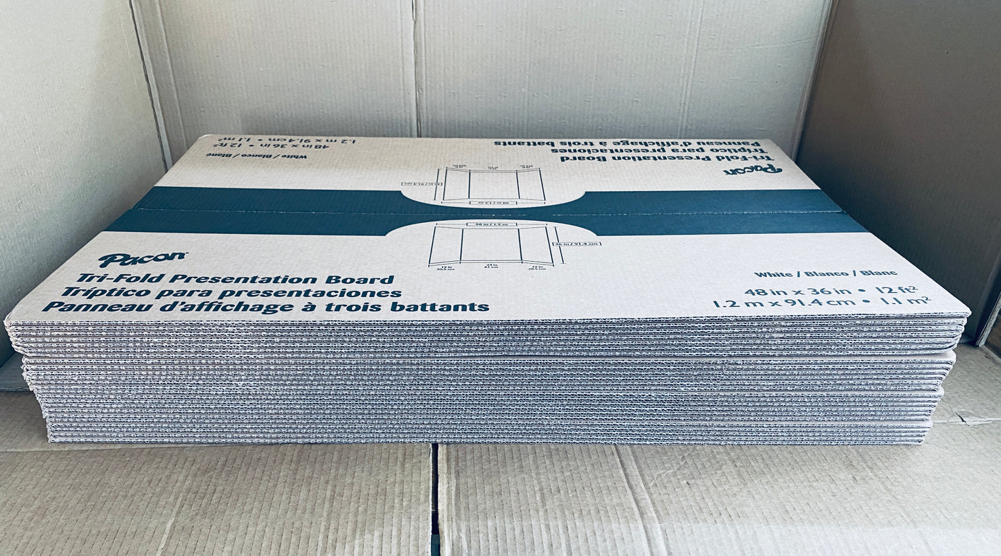 Set Of 24 - New Other Pacon Spotlight White Headers Corrugated Presentation Boards