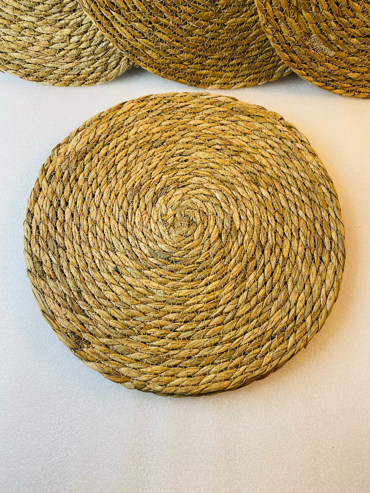 Set Of 6 - New 14" Round Charger Plate Rattan Placemats