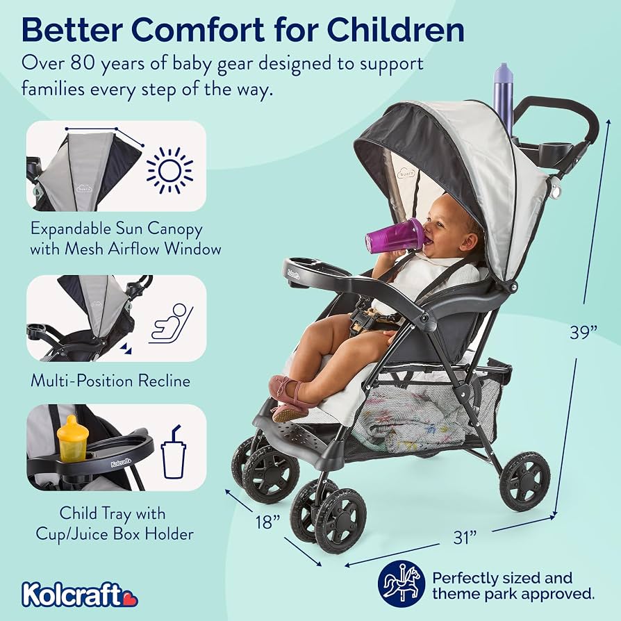 New Open Box Kolcraft Cloud Plus Lightweight Umbrella Stroller W/ Reclining Seat