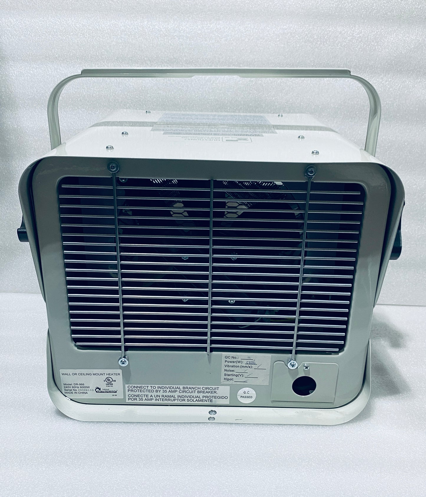 New Other - Dr. Infrared Heater 240-Volt Hardwired Commercial Heater, 3000/6000W