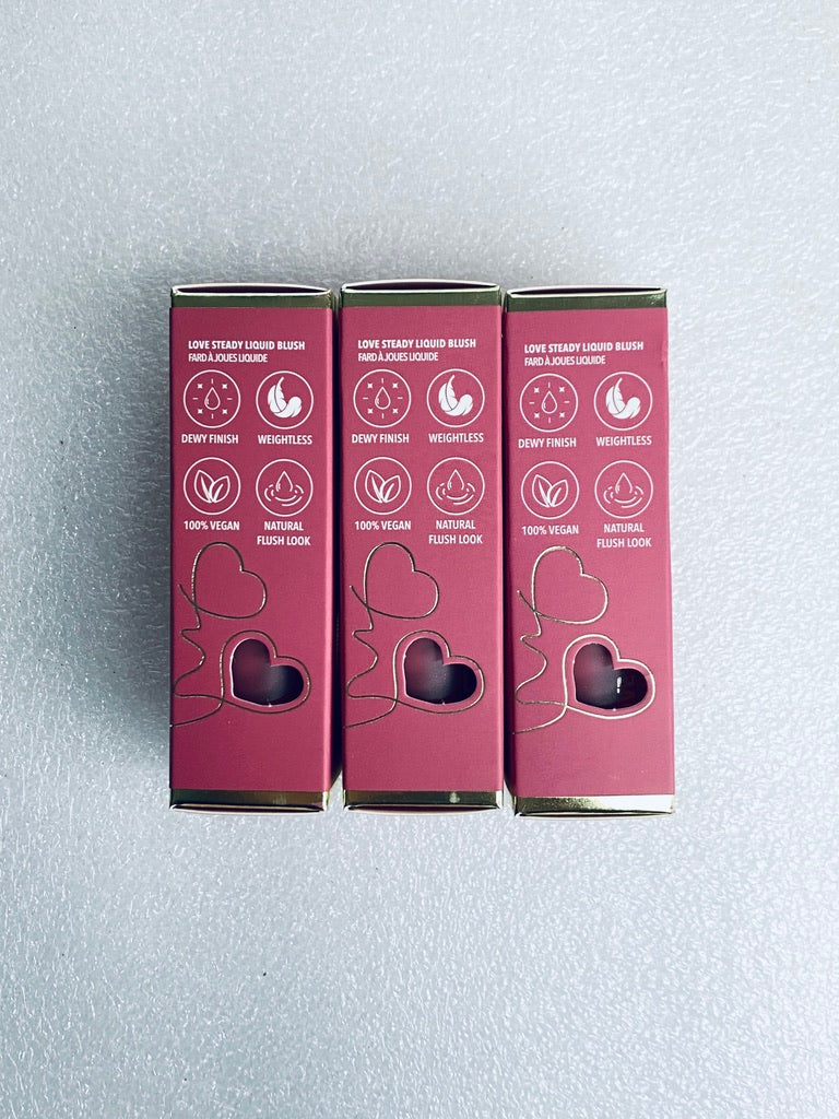 Lot Of 3-New Moira Love Steady Liquid Blush Radiant Finish 07 Trust 0.17 oz Each